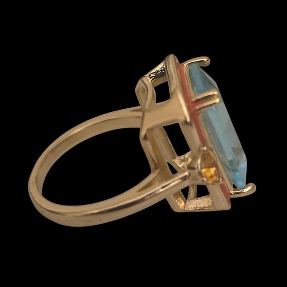 Unique Enamel Border Stone Ring - image 6