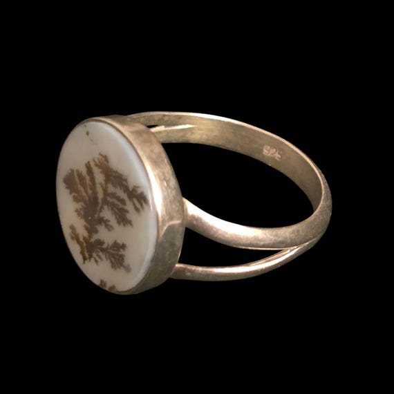 Dendritic Agate Sterling Ring - image 3