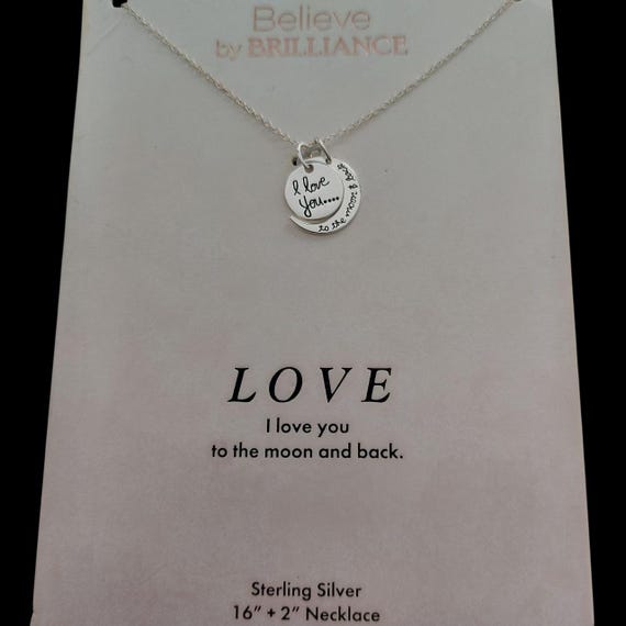 I Love You to the Moon & Back Sterling Necklace