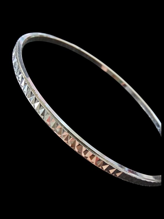 Trifari Geometric Patterned Bangle Bracelet - image 6