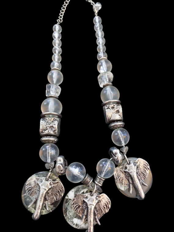Eclectic Elephant Statement Necklace - image 1