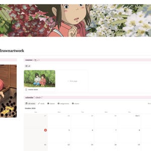 Ghibli-Inspired Student OS | All-in-One Notion Study Dashboard (Digital Download)