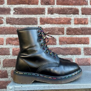 Dr. Martens 1460 MIE Rainbow stitch - Made in England - 90s - Size Uk 4/ Eu 37