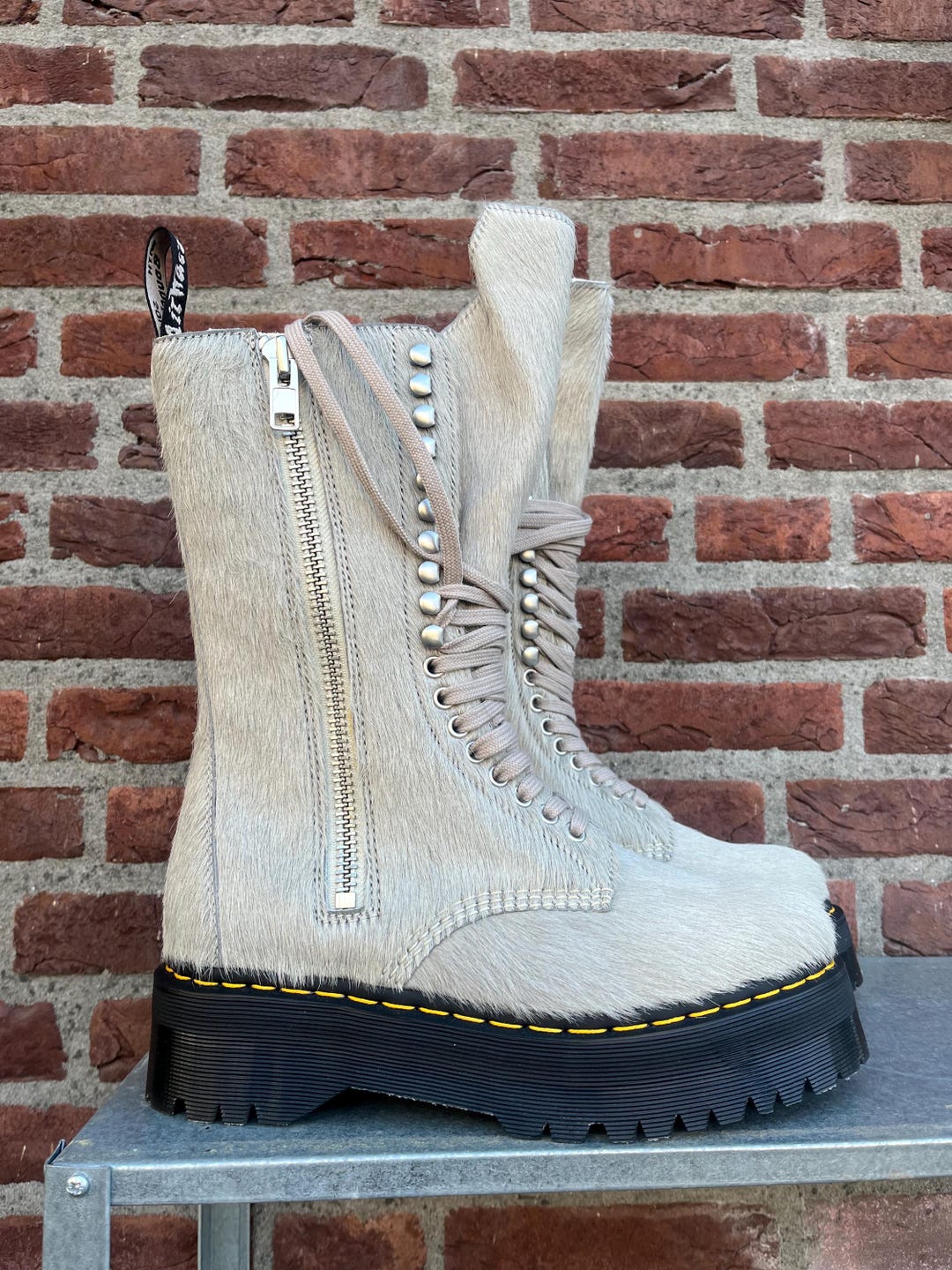 LIMITED Dr. Martens 1918 Rick Owens Hair on - Size Uk 8/ Eu 42 