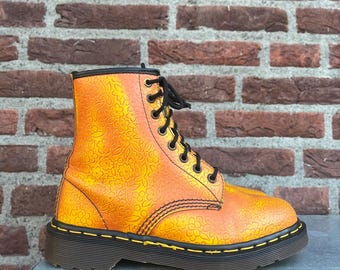 Dr. Martens 1460 MIE Floral embossed - Made in England - 90s - Size Uk 5/ Eu 38