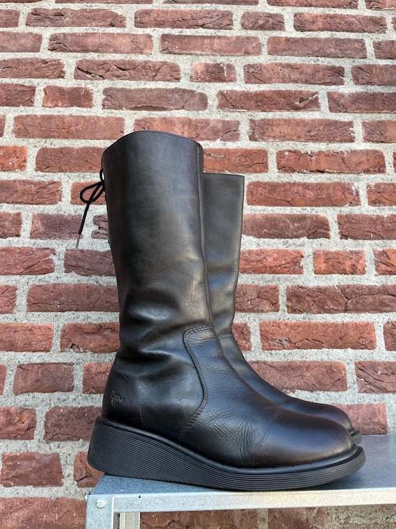 Dr. Martens 3A34 MIE Mid Calf Wedge Sole - Made in England - 90s