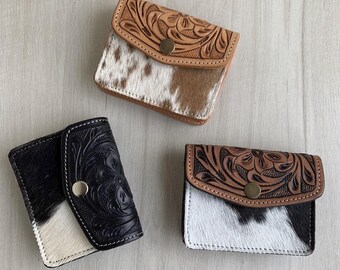 Tooled Leather Coin Purse - TL07