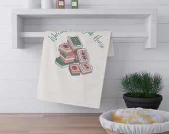 Mahjong Tiles Tea Towel | Cotton Poly