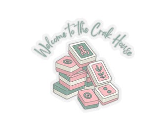 Pastel Mahjong Tiles Sticker | Welcome to the Crak House Vinyl Decal