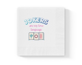 Joker Mahjong Cocktail Napkins | Playful Party Paper Supplies