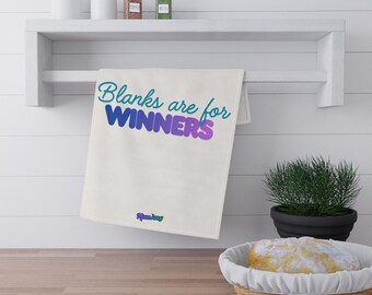 Blanks are for Winners Mahjong Tiles Tea Towel | Cotton Poly