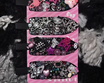 Customizable junk charm hair clips