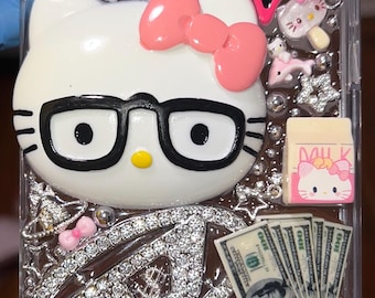 Custom kitty junk case | iPhone 16 Pro Max | premade kawaii charm phone case