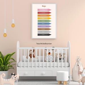 Bosnian Colors Educational Poster