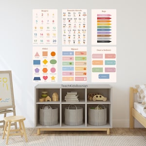 Bosnian Educational Posters Bundle - 6 Learning Posters for Kids