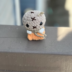 Crochet girly Sam inspired plushie, READY TO SHIP, Trick R Treat horror movie crochet, slasher character, Halloween spooky stuffie