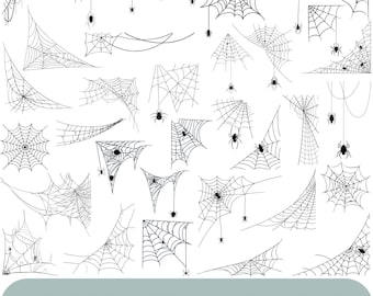 Pakiet SVG „Pajęczyna”: dekoracje na Halloween, pliki Cricut (pobranie cyfrowe)