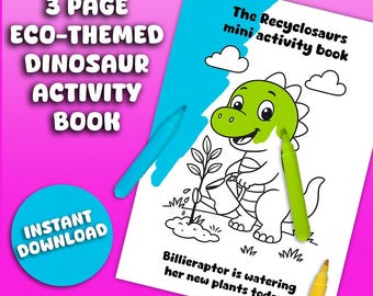 Dinosaur Activity Book Printable | Colouring Pages, Spot the Difference & Kids Activities (Ages 3–8)