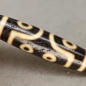 Autentico talismano tibetano Dzi a 7 occhi - Agata naturale