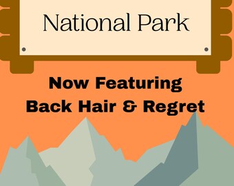 Funny 40th Birthday Card for Him – Over-the-Hill National Park Printable | Crude Dad Joke Card | Instant Digital Download | Back Hair Humor