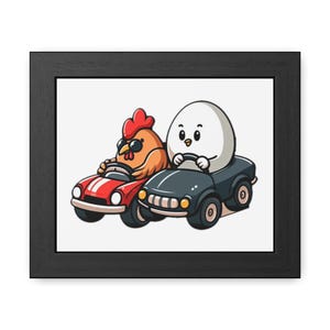 Chuckle-Worthy Chicken Driving DOWNLOAD : Cheery Kitchen Décor, Great for Country Home Gift Giving, Children' Décor CARS - G7D 0012