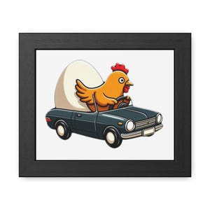 Chuckle-Worthy Chicken Driving DOWNLOAD: Cheery Kitchen Décor, Great for Country Home Gift Giving, Children' Décor - CAR - G7D0013