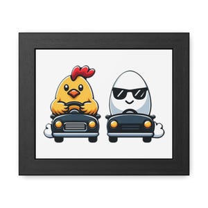 Chuckle-Worthy Chicken Driving DOWNLOAD : Cheery Kitchen Décor, Great for Country Home Gift Giving, Children' Décor - CARS. - G7D0011