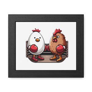 Chuckle-Worthy Chicken Boxing DOWNLOAD : Cheery Kitchen Décor, Great for Country Home Gift Giving, Children' Décor - BOXING - G7D0007