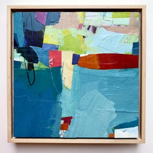 Kiss the Tide - original framed mixed media