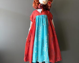 XL Cotton Sleeveless Pocket Dress/Top-Plus Tunic Dress-Raggandbone Shop