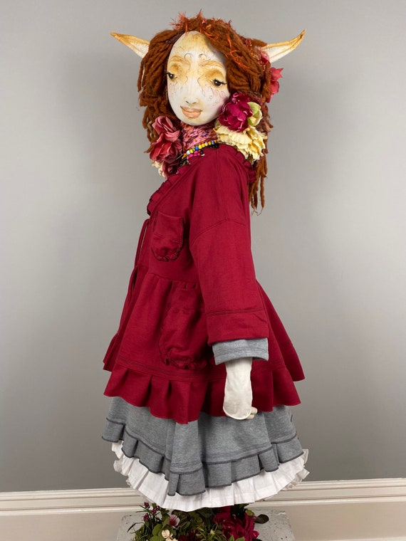 red ruffle jacket