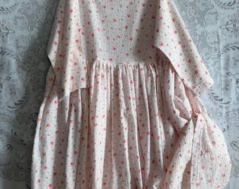 2-3X Cotton Pink Floral Seersucker Pocket Dress/Top-Plus Nap Dress-Raggandbone Shop