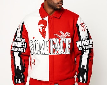 Vintage Scarface Racing Jacket – Jeff Hamilton JH Design, Y2K Hip