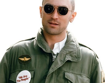 Taxi Driver Jacket – Robert De Niro Green Military Style – Vintage Army Field Coat – Men’s Movie Costume – Cosplay Outerwear