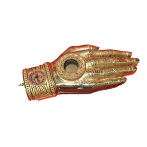 Gilded Hand Reliquary OX0006