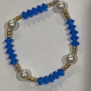 Blue Pearl Beaded Bracelet