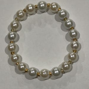 Gold Pearl Beaded Bracelet