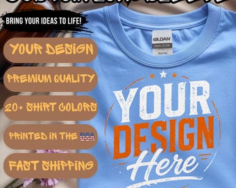 Gildan Custom Long Sleeve T-Shirt | Personalized Logo Shirt | Business Shirt | Company Uniform | Custom Graphic Tee