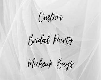Custom Bridal Party Makeup Bags