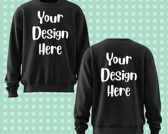 Personalized Crewneck Sweater, Custom Text or Logo