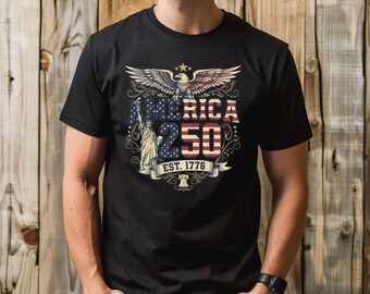 America 250 years Eagle & Liberty T-shirt | 4th of July