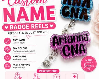 Personalized Name Badge Reel | Custom ID Holder