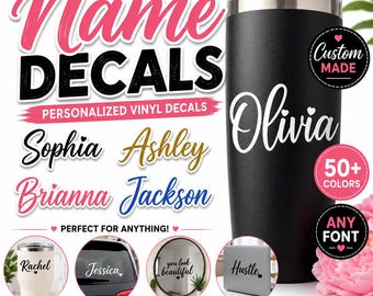 Custom Name Decals: Personalized Vinyl Stickers for Water Bottles