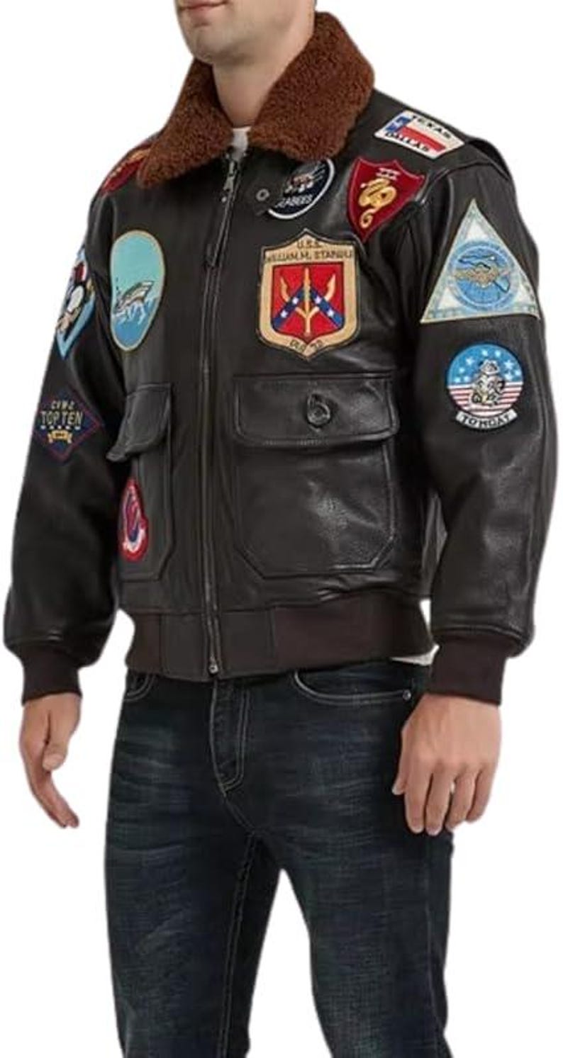 Men’s Classic Aviator USAAF G1 Bomber Jacket – Flying Pilot Leather ...
