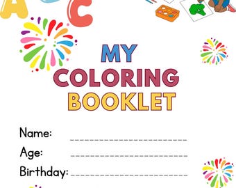 ABC Coloring Book for Kids, Alphabet Coloring Pages, A-Z Printable Preschool Activity Book, Educational PDF