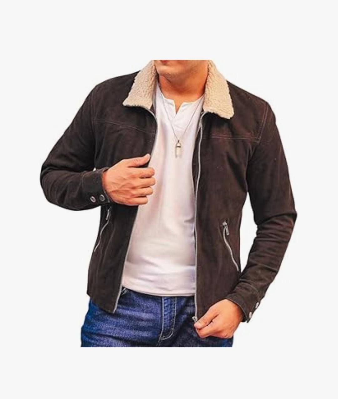 Men's Andrew Lincoln Walking Rick Grimes Murder Dead Suede Leather