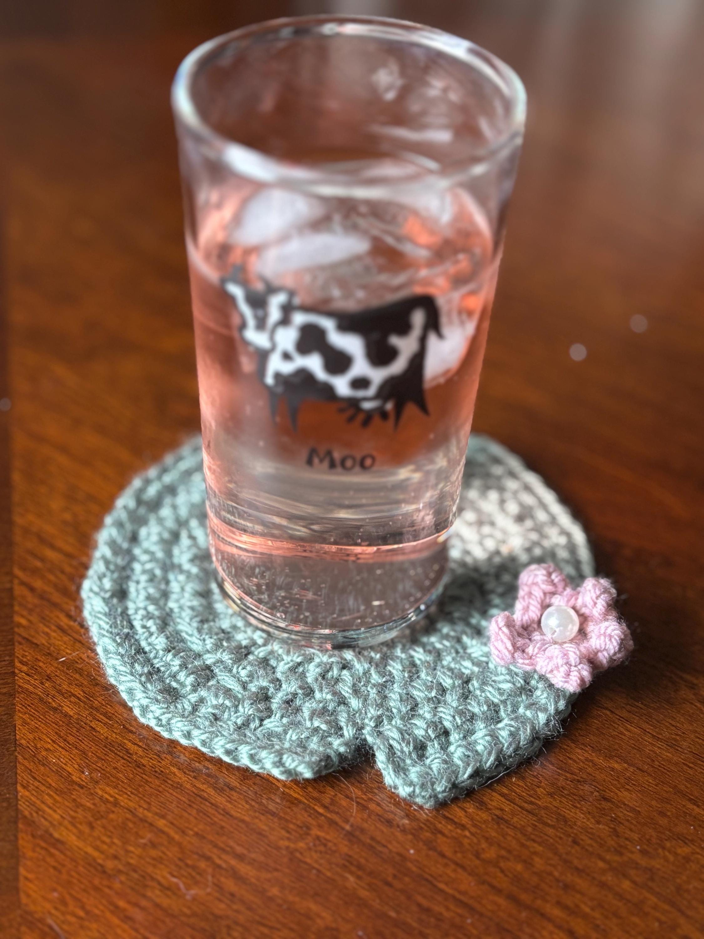 Crochet Lily Pad Coasters | (set of 2) | (set of 4) | handmade | Water Lily Home Decor