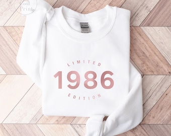 40th Birthday Sweatshirt, 1986 Sweatshirt, 40Th Birthday Gifts For Women, 1986 Birthday, Happy Birthday Sweatshirt, 40Th Birthday Shirt