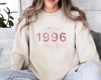 Custom 30th Birthday Sweatshirt, 30th Birthday Sweatshirt, Personalized Limited Edition 1996, Custom Birthday, 1996 Year Number Sweatshirt
