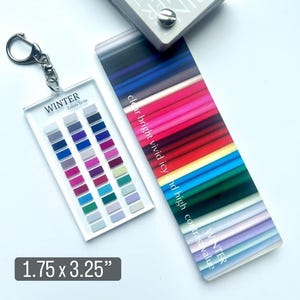 Colors To Go, Winter Palette House of Colour  Acrylic Keychain, HOC